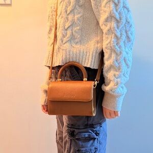 MaxMara Brown Leather Crossbody Bag